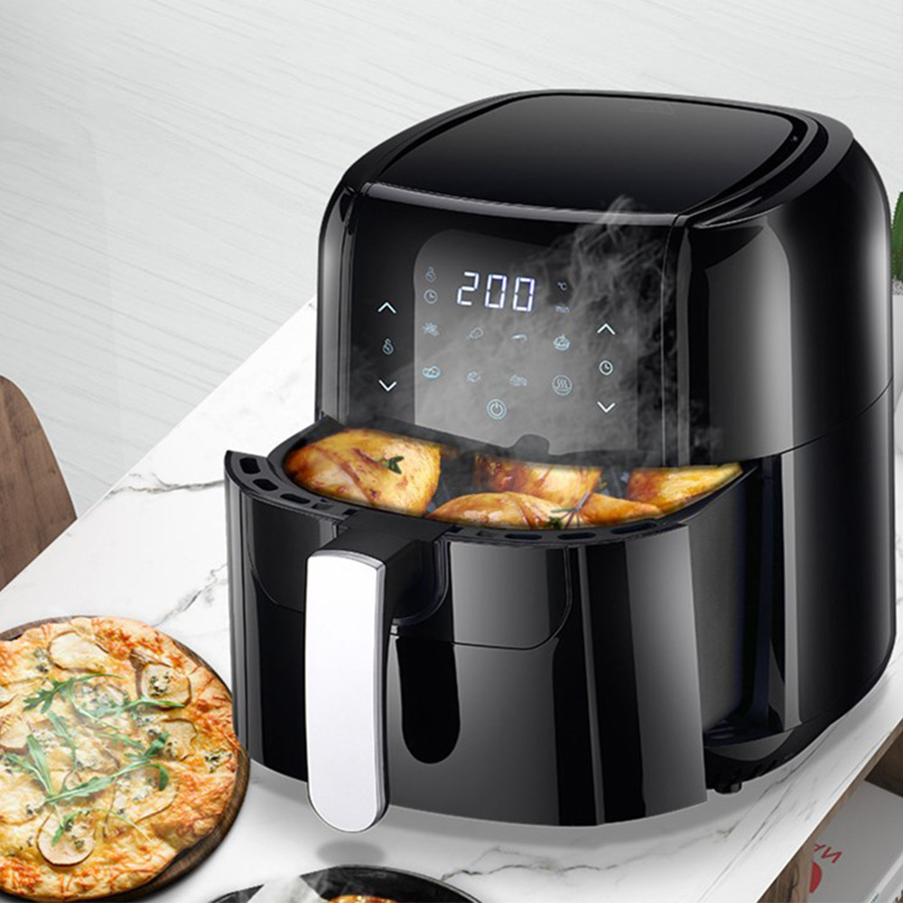 Air Fryer 5L Digital - デジタルLEDタッチスクリーン付き電気フライヤー,タイマー付きエアフライヤー,温度制御,キッチン用品,5l,1400w