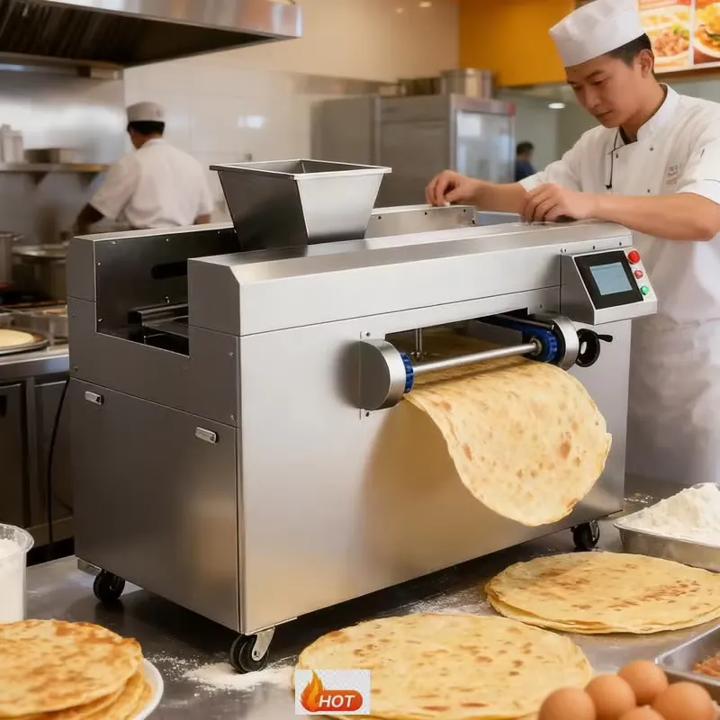 Roti Maker Automatic - 簡単操作の業務用自動ペストリー製造機、電気パンケーキメーカー、業務用パンケーキメーカー、食品加工機