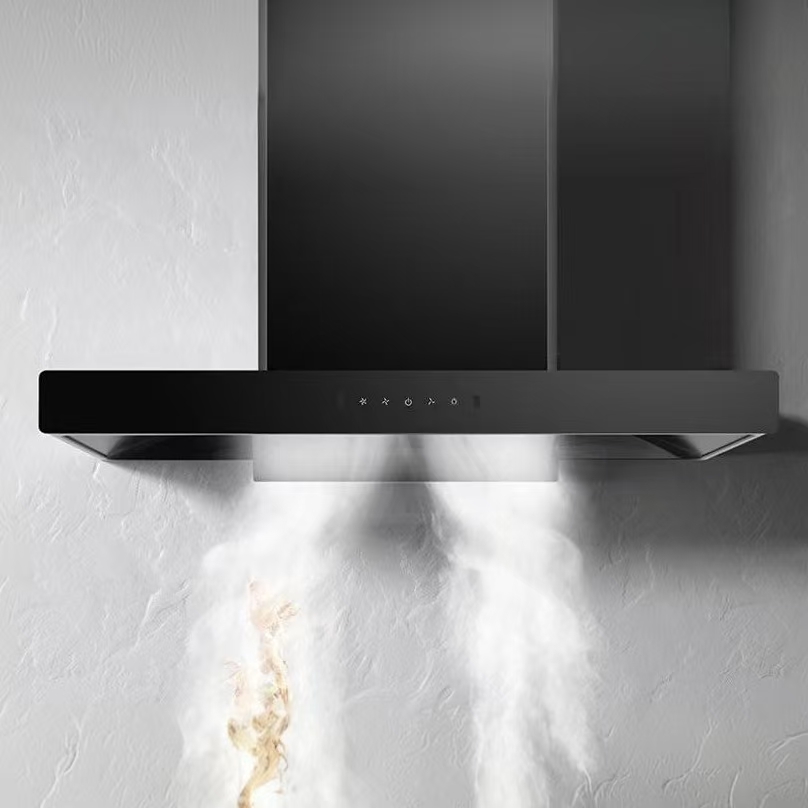 Kitchen Appliances High End - 900mm 英語版高級レンジフード ガラスパネル付き 家庭用電気主要キッチン家電 110V/220V