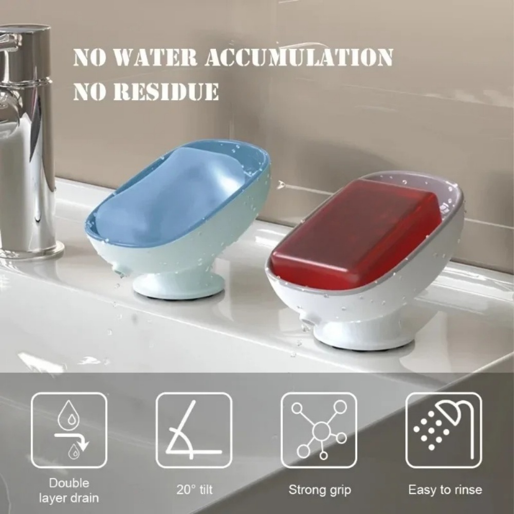 Kitchen Appliances Shelves - 1個入り 超強力吸盤式 浴室用ソープディッシュ シャワー用滑り止めソープホルダー 自動排水 キッチン用スポンジ収納ラック