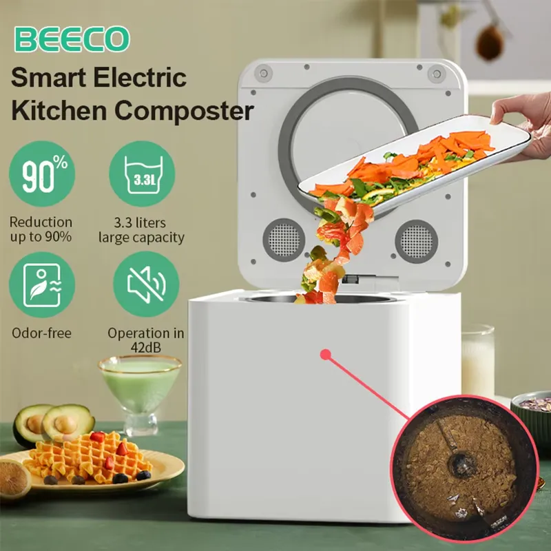 Kitchen Appliances Lowes - 電気食品廃棄物ディスポーザー 3.3L ステンレス鋼自動キッチンゴミグラインダー低騒音無臭家庭用電化製品