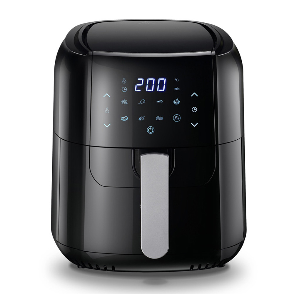 Air Fryer 5L Digital - 5L電気ディープフライヤーエアフライヤーデジタルLEDタッチスクリーンタイマー温度調節1400Wキッチン用品