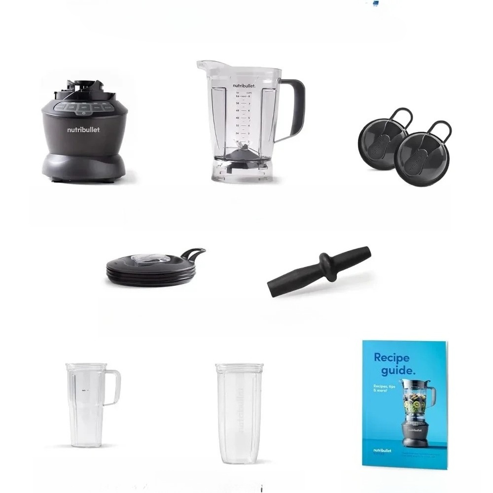 Kitchen Appliances Combo - L ブレンダーコンボ 1200 ワットダークグレージューサーマシンブレンダーキッチンミキサー家電ホーム