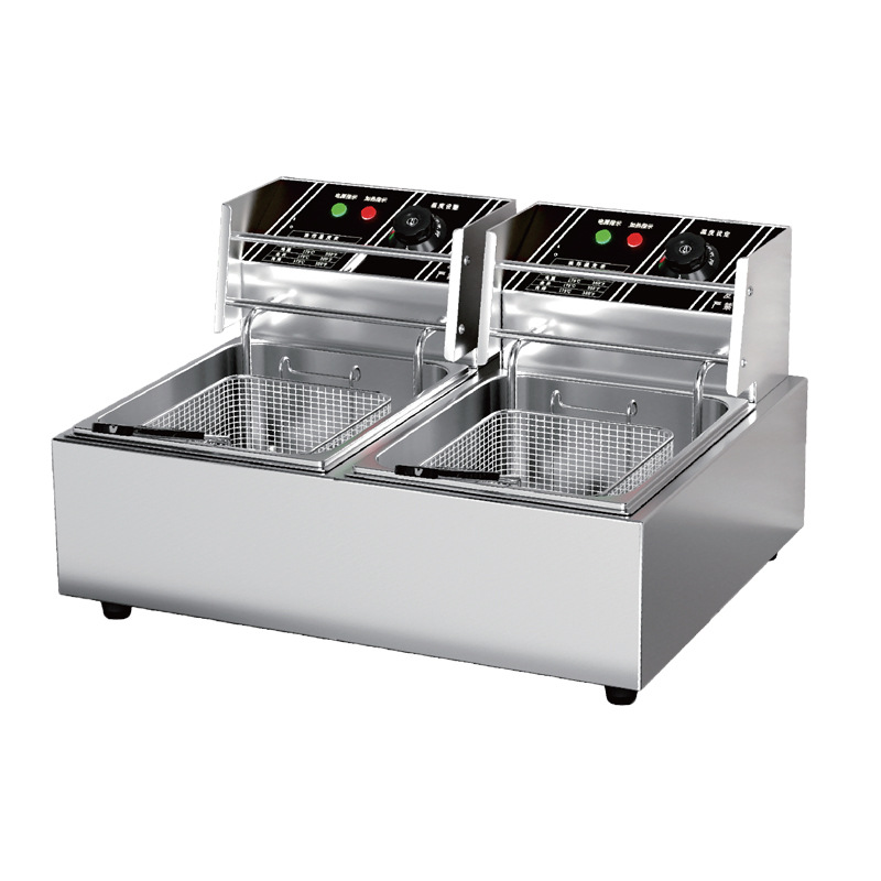 Food Processor Large - 業務用フライヤー 大容量ステンレス製電気フライヤー 屋台のフライドチキン 太もも肉 チキンウィング フライドポテト