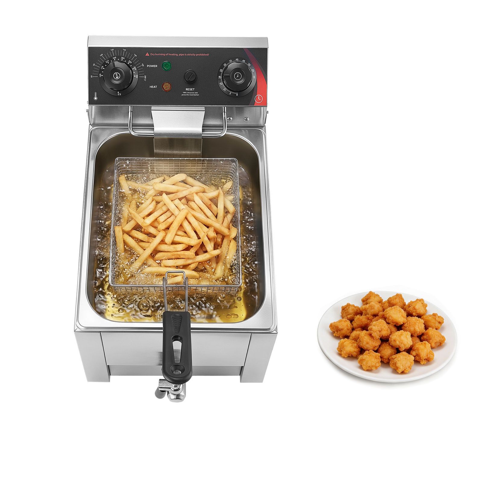 業務用電気フライヤー、オイルフィルター機能アップグレード、9 - Deep Fryer Stainless のレビューと価格