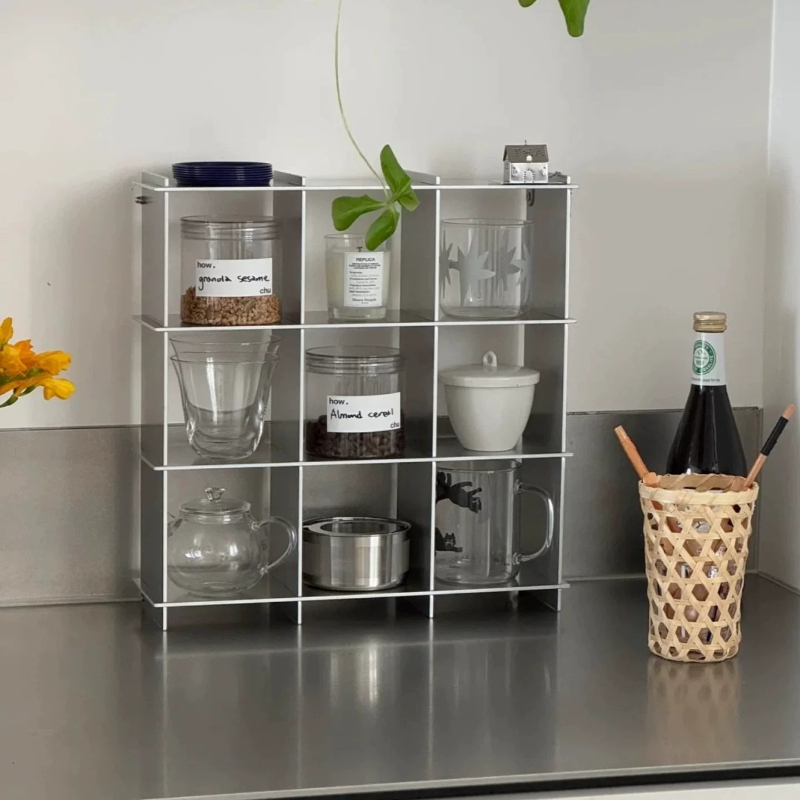 ミニマリストアルミ合金製カウンタートップマグ収納棚多層カップ - Kitchen Appliances Shelves のレビューと価格