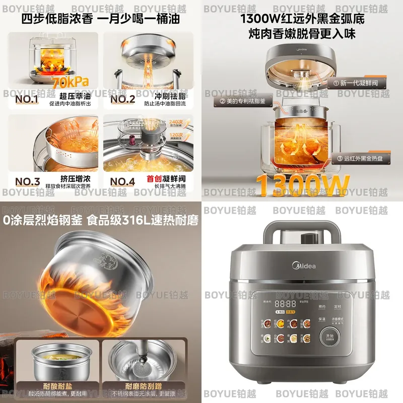 大容量電気圧力鍋 ステンレス製内釜 低脂肪炊飯器 多機能キッ - Kitchen Appliances Lowes のレビューと価格
