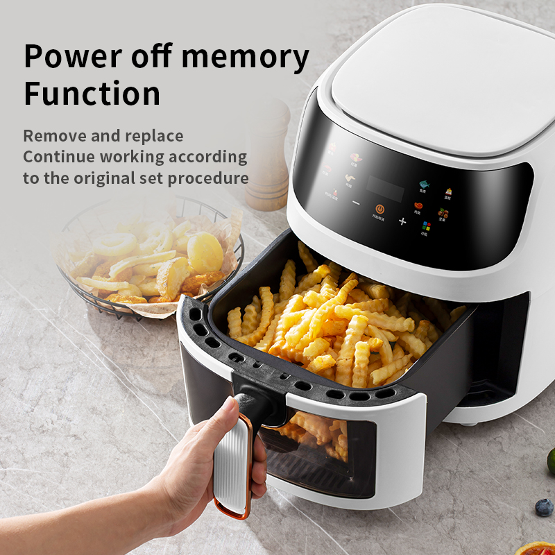 1350Wデジタルエアフライヤー、透明窓＆ラピッドエアテクノ - Air Fryer 5L Digital のレビューと価格