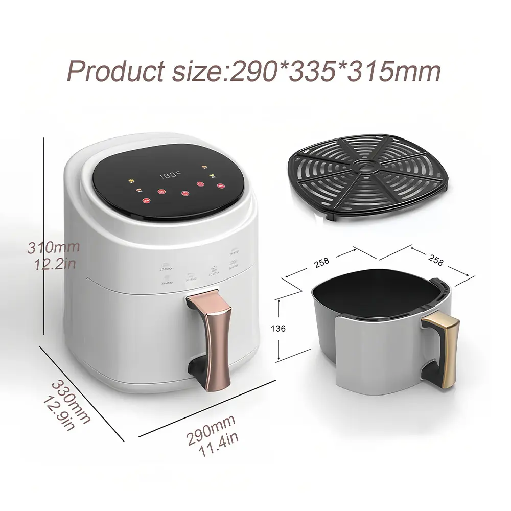 2800W 5L 6L 8L デジタル制御エアフライヤー 可 - Air Fryer 5L Digital のレビューと価格