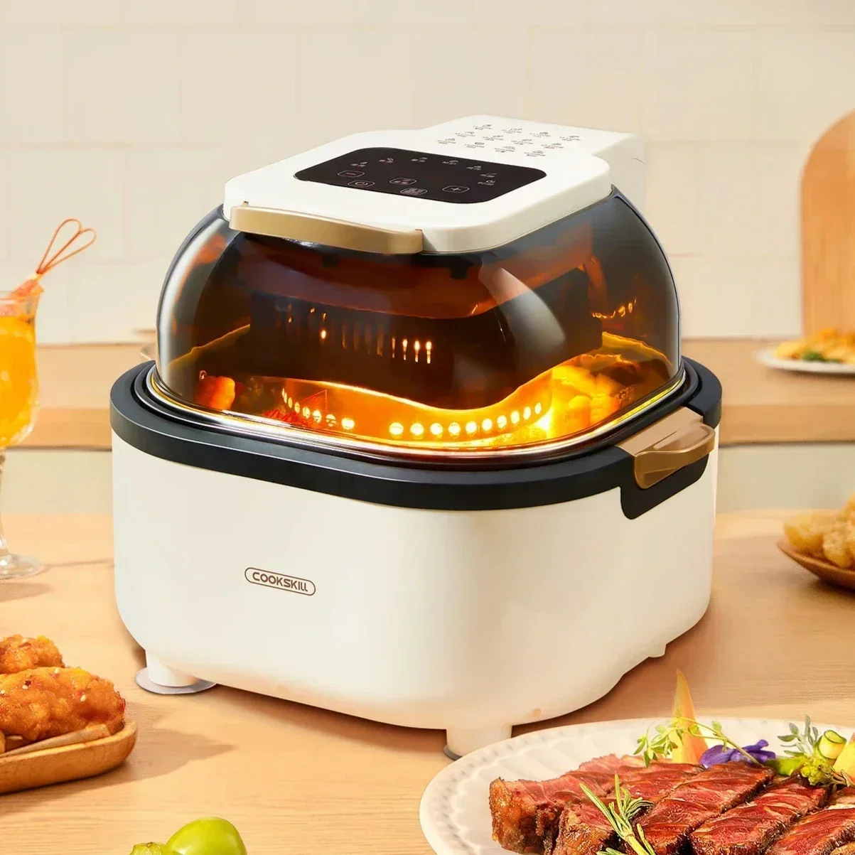 ビジュアルエアフライヤー 新型家庭用キッチン インテリジェン - Air Fryer 5L Digital のレビューと価格