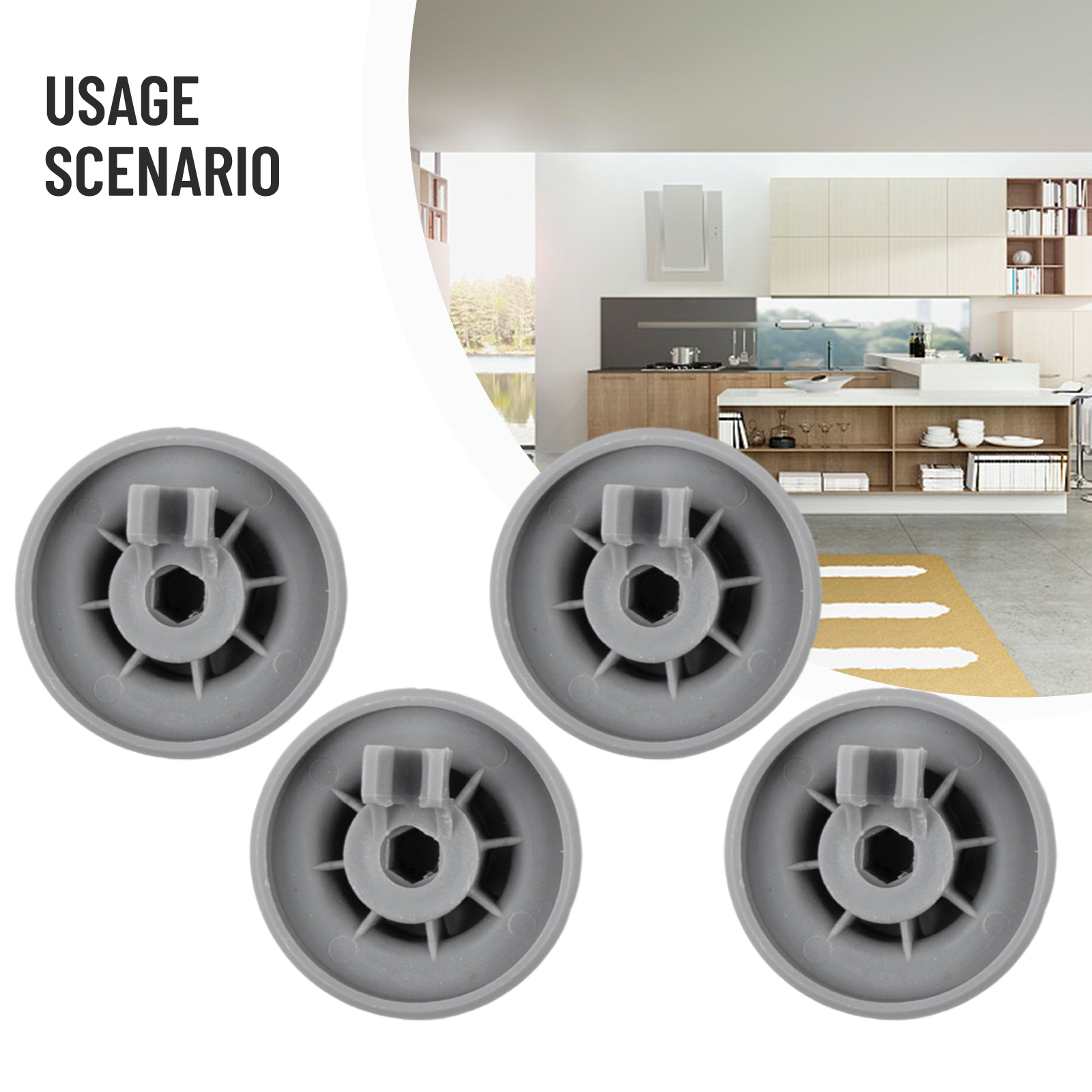 4 個ボッシュ用シーメンス食器洗い機ラックバスケットホイール - Kitchen Appliances Bosch のレビューと価格