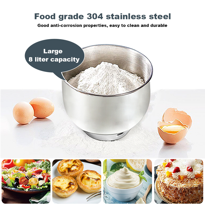 家庭用スタンドミキサー 高出力1800W 8L ケーキ・パン - Kitchen Appliances For Home のレビューと価格