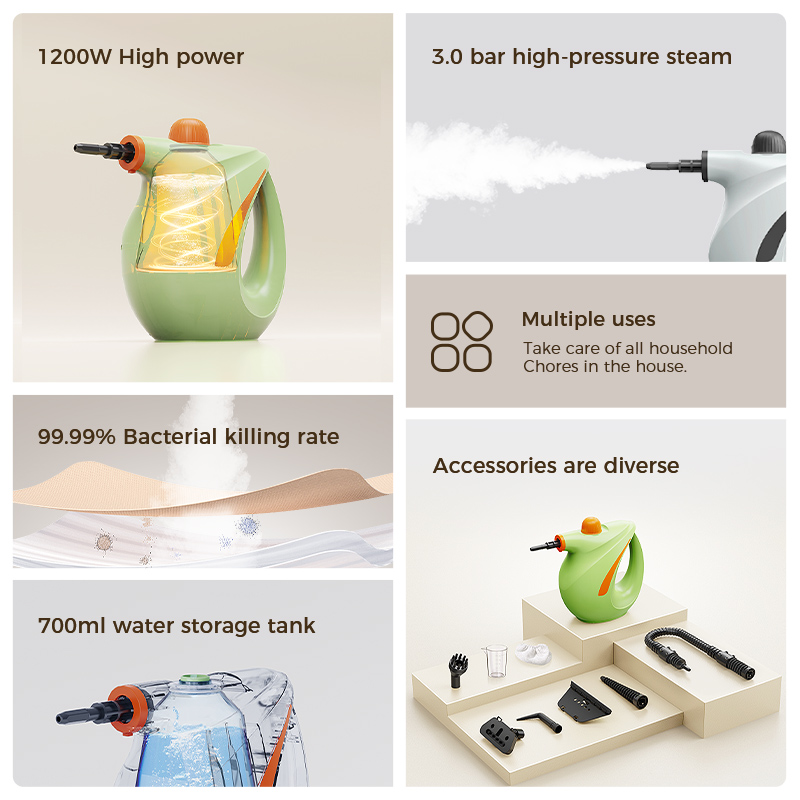 熱売家電 スチームクリーナー 1200W 高温 エアコン キ - Kitchen Appliances For Home のレビューと価格