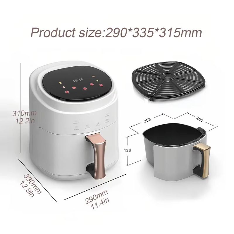 2800W 5L 6L 8L デジタル制御エアフライヤー、タ - Air Fryer 5L Digital のレビューと価格