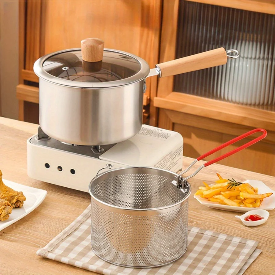 ステンレス製多目的調理器具セット（フライバスケットとガラス蓋 - Deep Fryer Stainless のレビューと価格