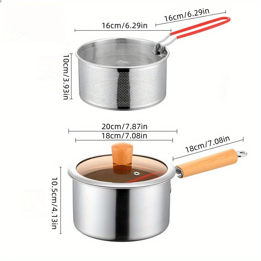 ステンレス製多目的調理器具セット（フライバスケットとガラス蓋 - Deep Fryer Stainless のレビューと価格