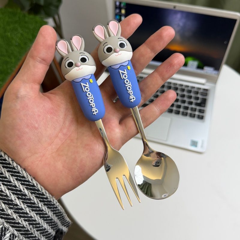 ズートピア漫画スプーンフォークセット 304ステンレス鋼カト - Kitchen Appliances Combo のレビューと価格
