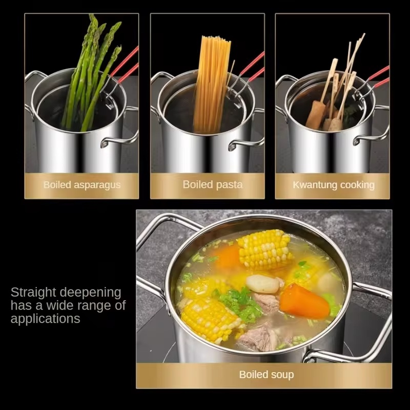 304ステンレス製ディープフライヤー容器（バスケットと蓋付き - Deep Fryer Stainless のレビューと価格