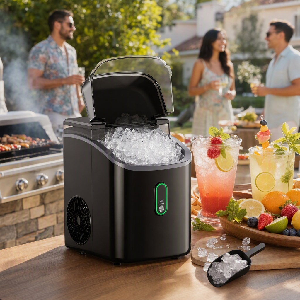 ナゲットアイスメーカー、ソフトな噛みやすい氷を生成する卓上型 - Kitchen Appliances For Home のレビューと価格
