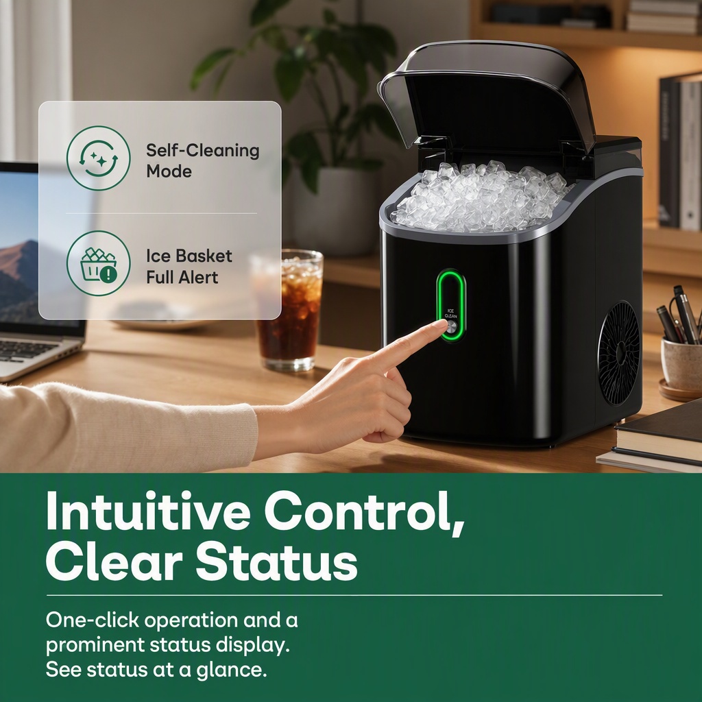 ナゲットアイスメーカー、ソフトな噛みやすい氷を生成する卓上型 - Kitchen Appliances For Home のレビューと価格