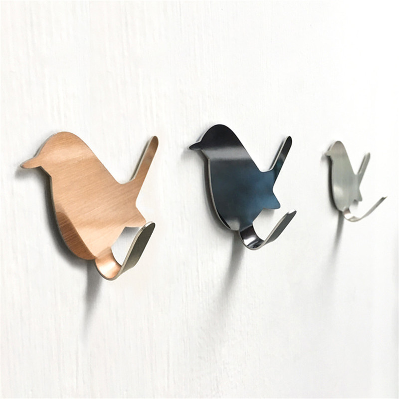2 個自己粘着フック鳥パターン収納ホルダー浴室キッチンハンガ - Kitchen Appliances Shelves のレビューと価格