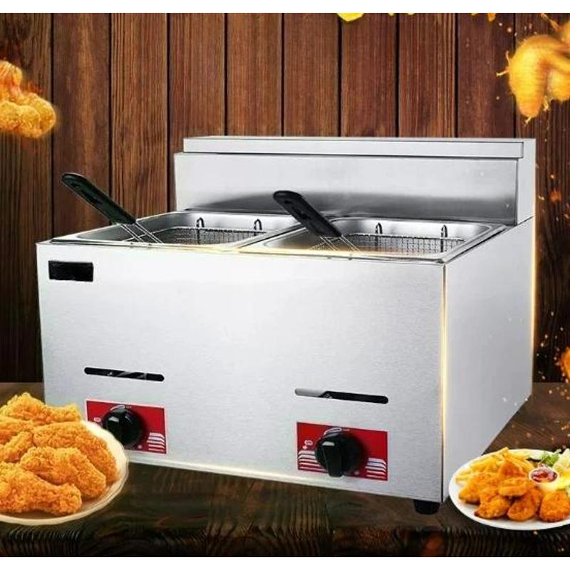 ステンレス製電気式深型フライヤー、独立温度調節機能付き、二槽 - Deep Fryer Stainless のレビューと価格
