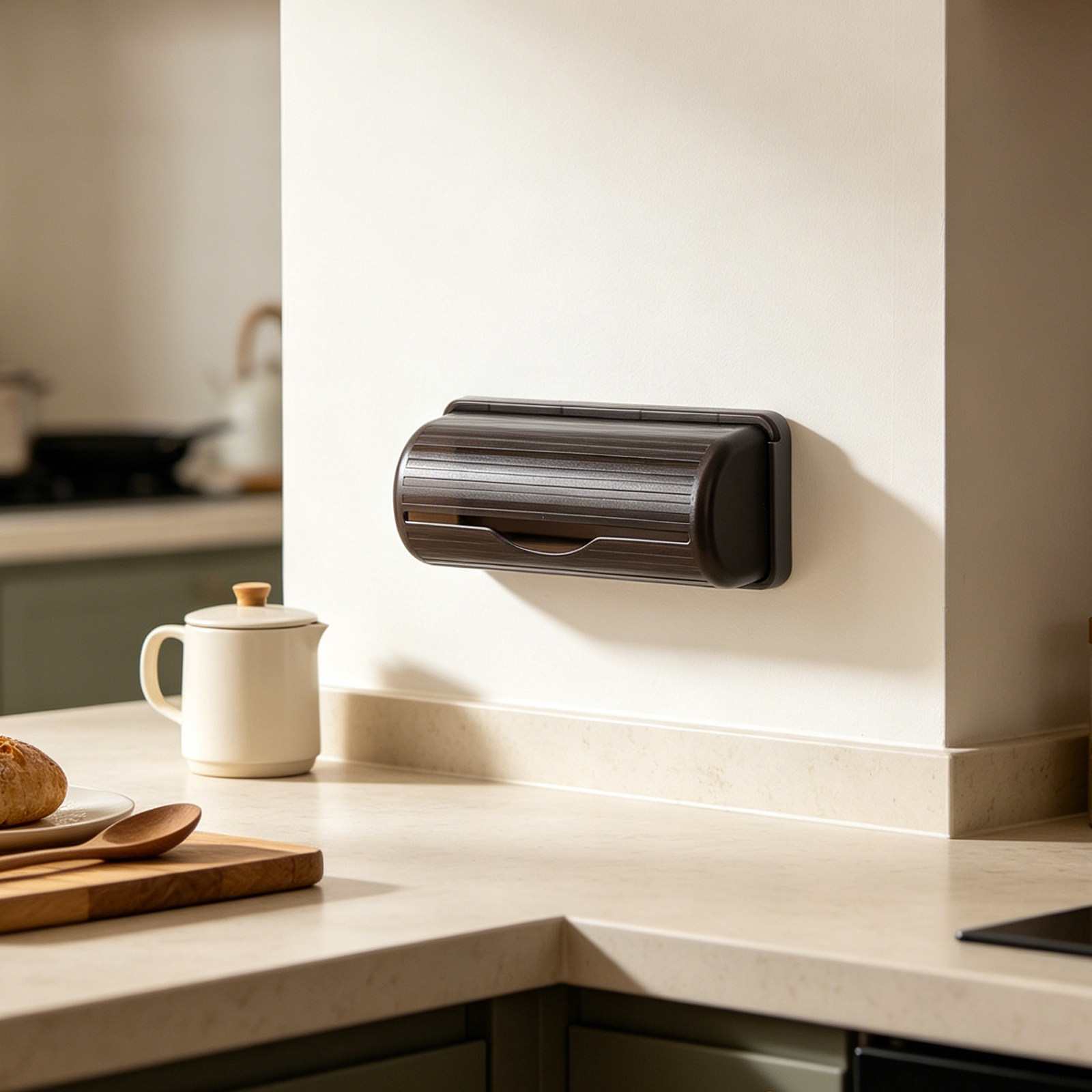 壁掛けゴミ袋ホルダー プラスチック製食料品ゴミ袋ディスペンサ - Kitchen Appliances Shelves のレビューと価格
