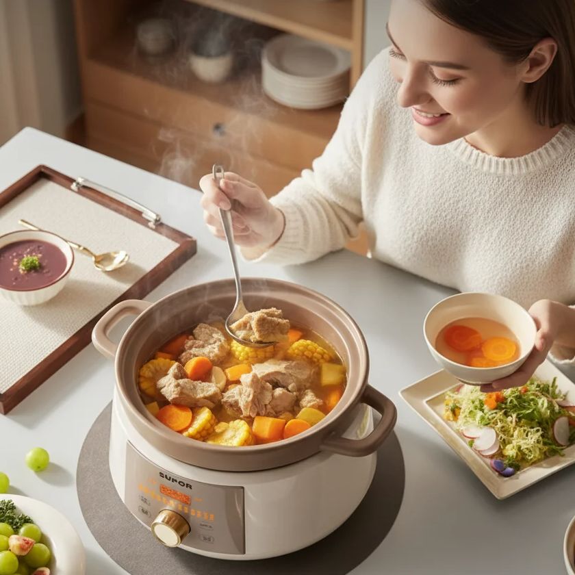 4L セラミック家庭用電気スロークッカー多機能スープポットお - Kitchen Appliances Large のレビューと価格