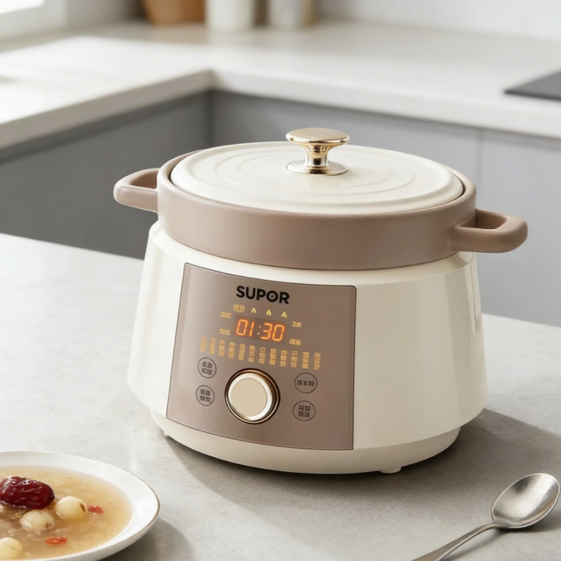 4L セラミック家庭用電気スロークッカー多機能スープポットお - Kitchen Appliances Large のレビューと価格