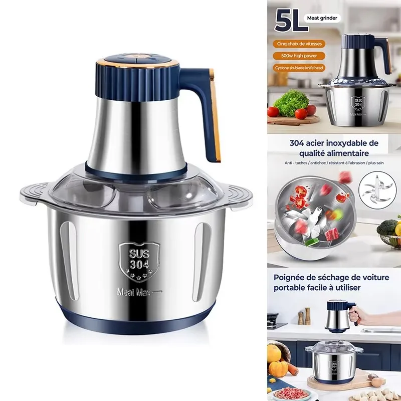 5L大容量電動ミートグラインダー、フードクラッシャー、野菜チ - Food Processor Large のレビューと価格