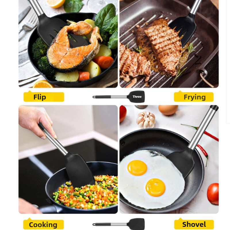 1/2 個シリコンスパチュラセット耐熱テフロン加工ステーキス - Kitchen Appliances Combo のレビューと価格